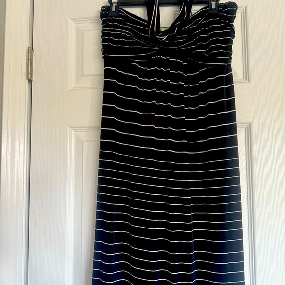 Soma Black and White Striped Maxi Dress - Picture 1 of 6